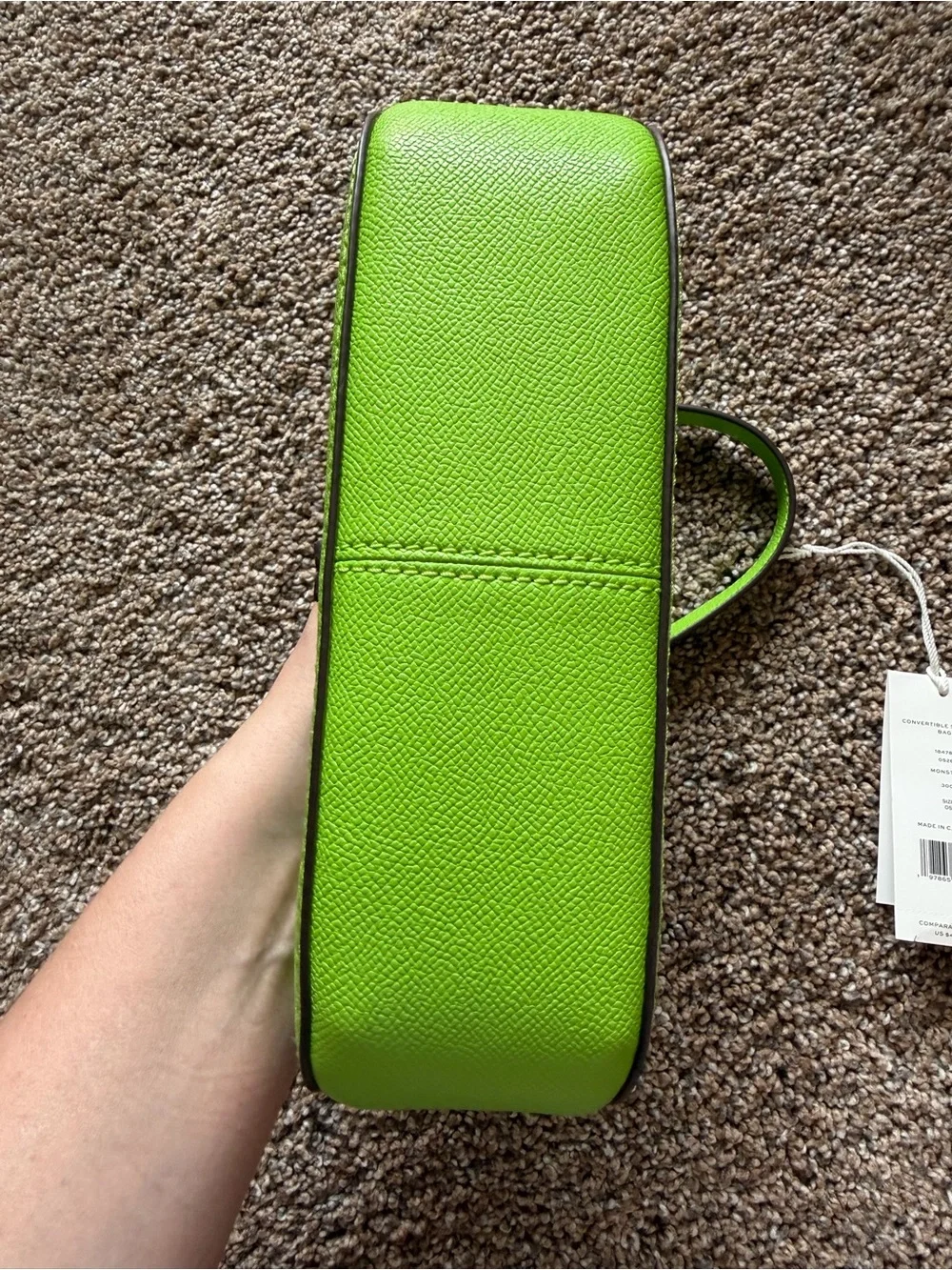 TORY BURCH Convertible Shoulder Bag in Monster Green Leather